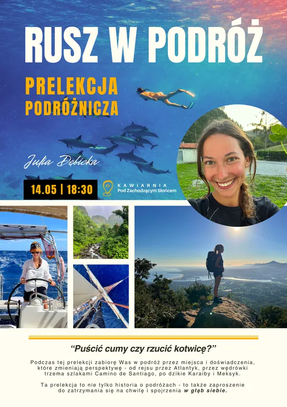 Plakat prelekcji Rusz w podróż